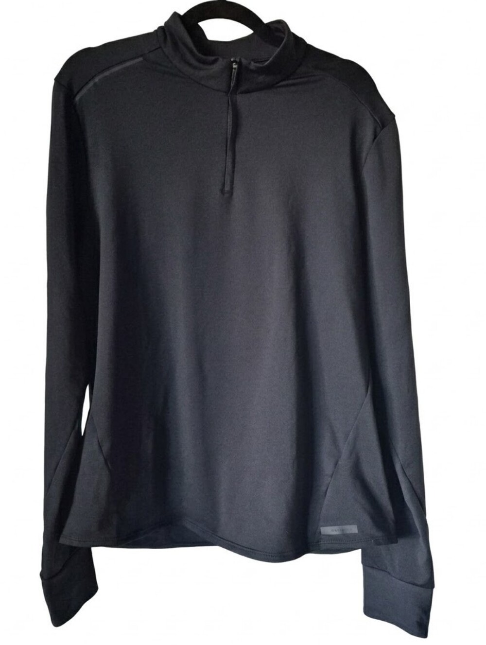 Decathlon Kalenji Black 1/4 Zip Long Sleeve Running Top - Men's Large